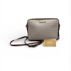 Michael Kors Tan and Cream Crossbody Bag